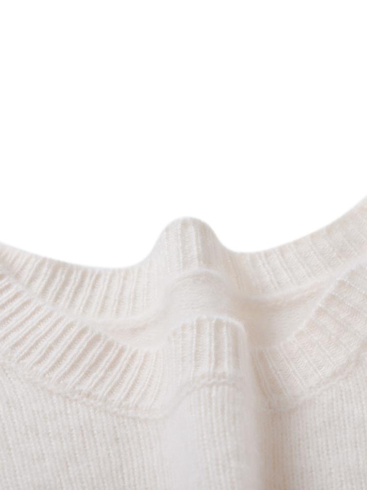 Women's Cashmere Sweater Qinghe Cashmere 30% Cashmere 70% Wool Autumn and Winter Cashmere Pullover Soft and Warm