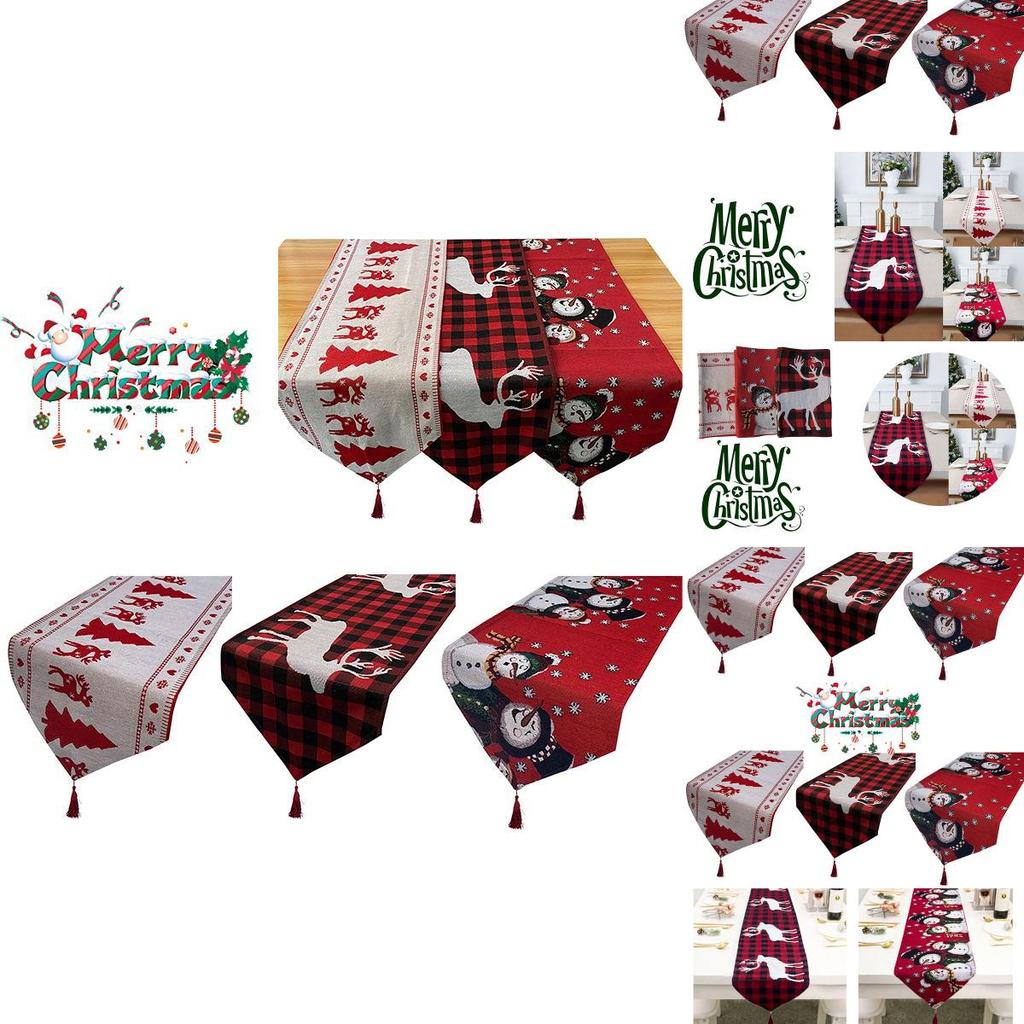 Festliche Stickerei 71" Weihnachts-Tischläufer Langlebige Weihnachts-Heimdekoration