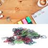 100Pcs Fancy Paperclips Animal Style Assorted Colors Covered Wire Cute Paper Clips for Home School O