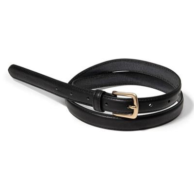 Halden (W) Simple Vintage Cowhide Leather Belt (T022_black)