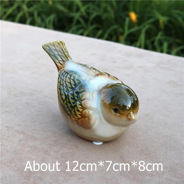 Delicate Porcelain Lovers Bird Miniature Decorative Ceramic Birdie Item Figurine Desktop Ornament Handicraft Present Accessories