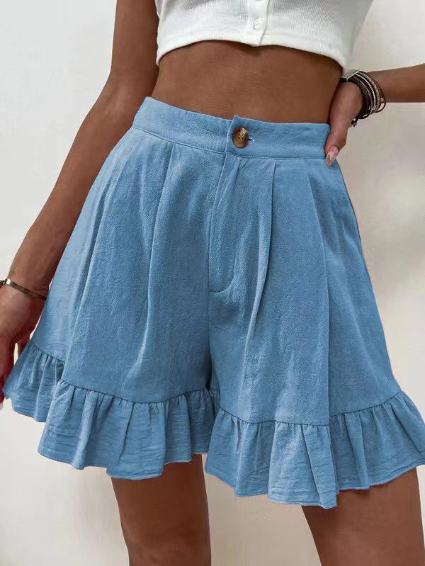 Women's 2025 High Waist Summer Casual Loose Wide Leg Shorts - European & American Style
