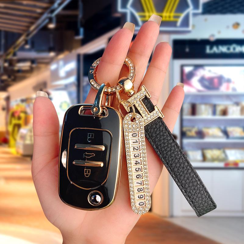 Baojun 510 Luxury Key Case with Folding Buckle for Models 730, 530, 360, 310W, E200, 630, 560.
