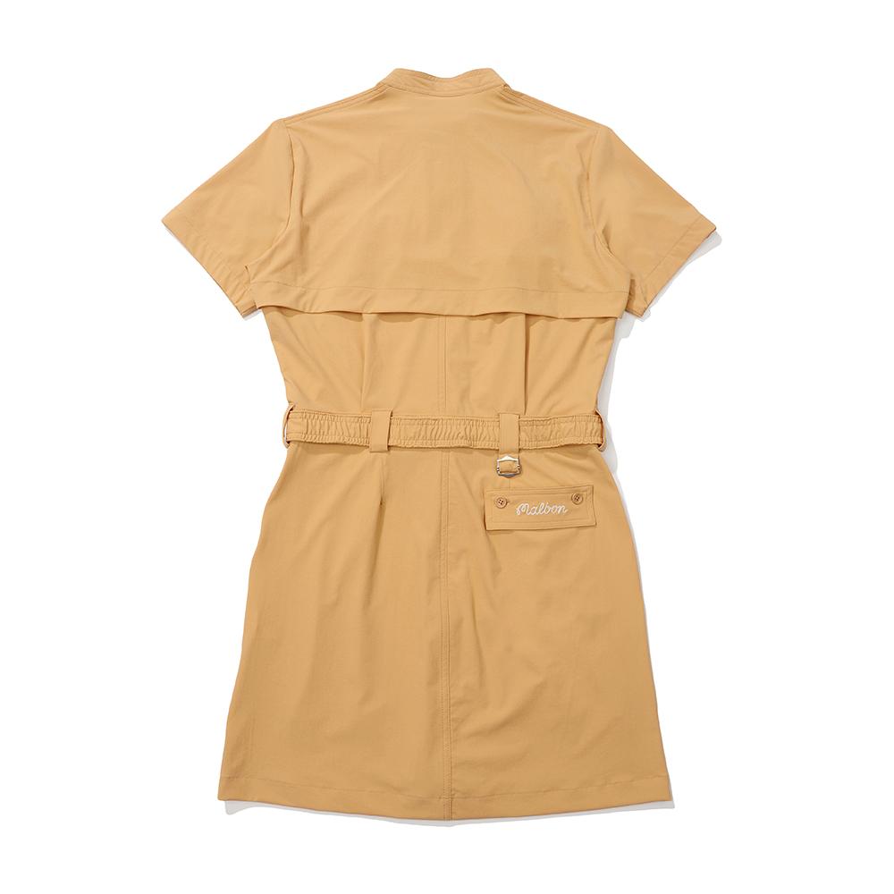 MALBON GOLF Resort Mood Belted Dress Orange (Woman)
