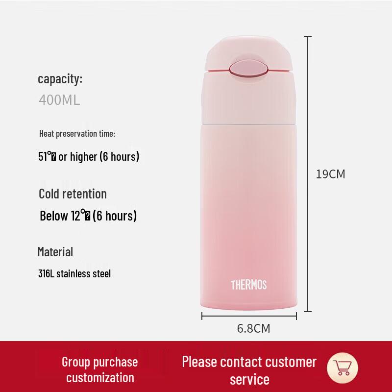 THERMOS TCMI-400S Dual-Drink Insulated Straw Bottle