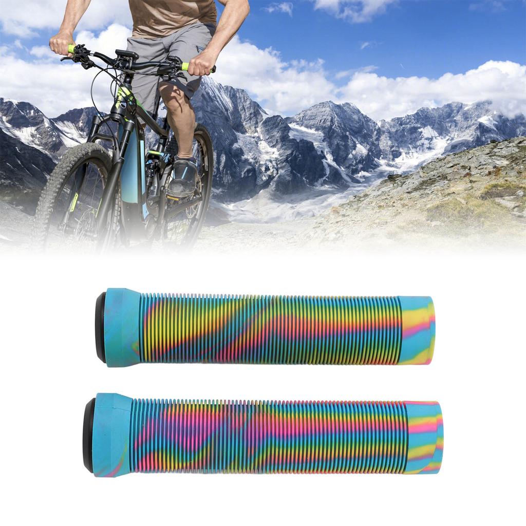 1 PairCelsiusset 22.2mm Rubber Handlebar Grips with Anti Slip Texture Mountain Bike Handle Cover Sleeve