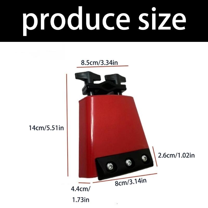 Metal Cowbell Noise Maker with Sound Damping Protection Strips Percussion Instruments 4inch Noise Reducing Cowbell