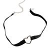 Cross-border Jewelry: Sexy Hollow Heart Geometric Necklace - Simple, Elastic, and Sweet Design for Women