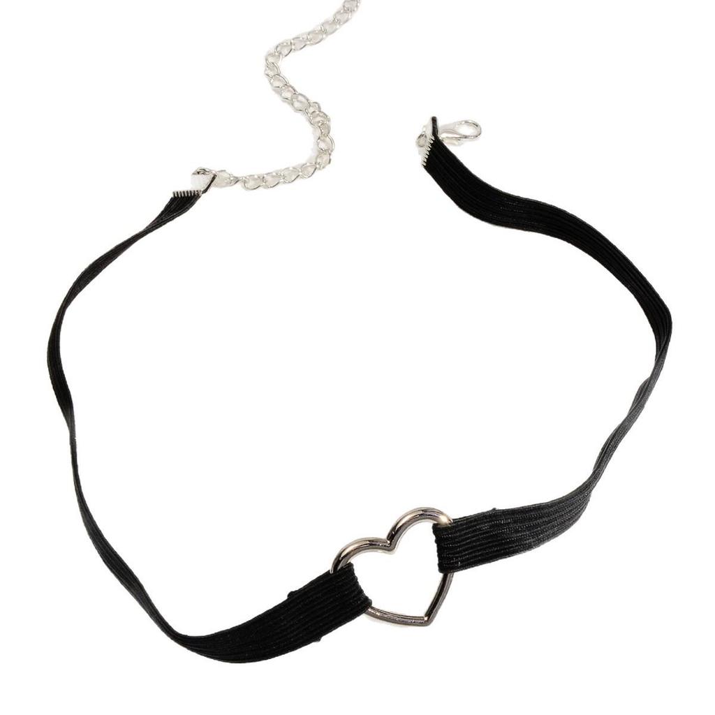 Cross-border Jewelry: Sexy Hollow Heart Geometric Necklace - Simple, Elastic, and Sweet Design for Women