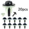 Easy Enhancement for Your For Ford Car 20 Sets of Wheel Arch Splash Guard Side Skirt Screw Grommet Kit Trim Clips