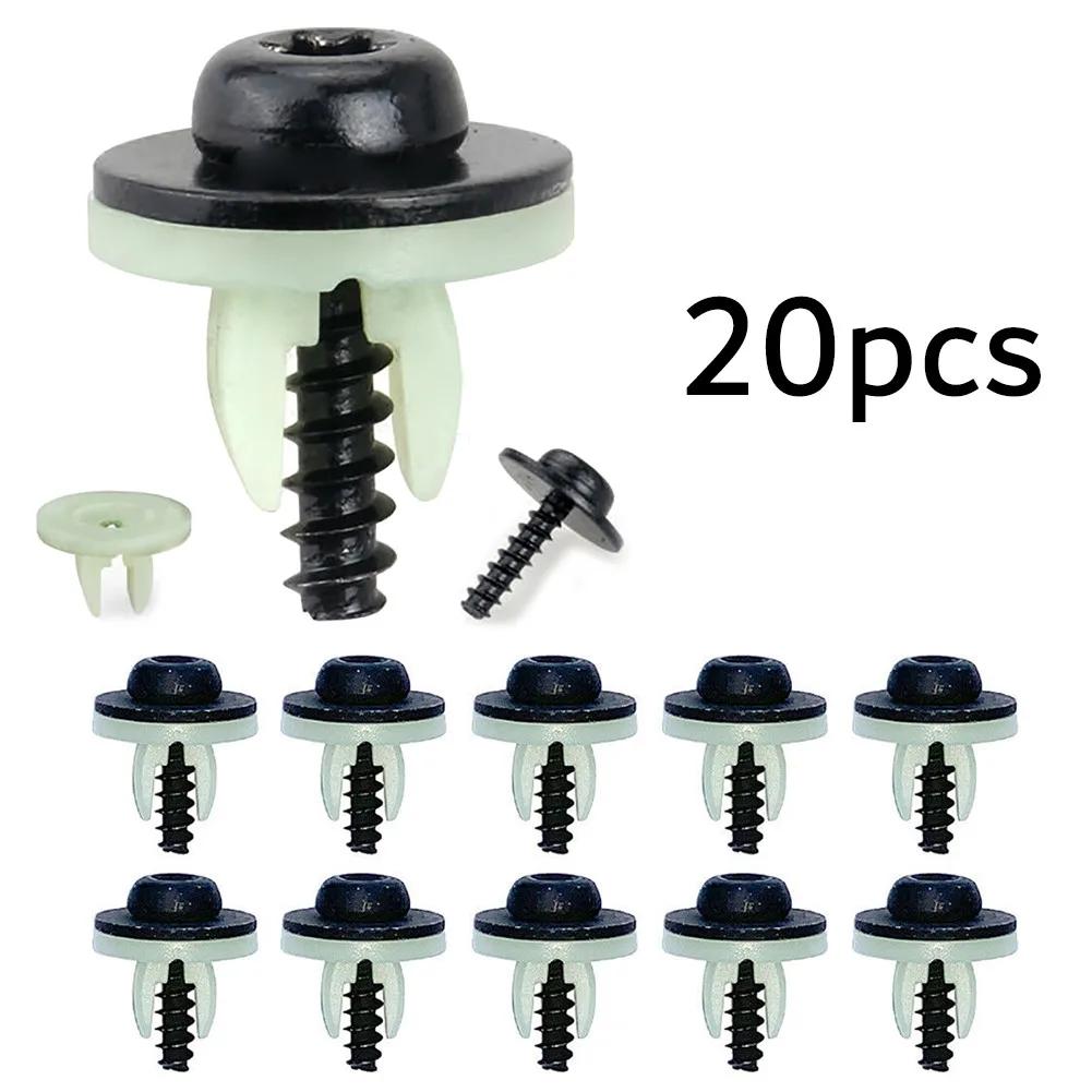 Easy Enhancement for Your For Ford Car 20 Sets of Wheel Arch Splash Guard Side Skirt Screw Grommet Kit Trim Clips