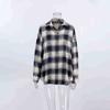 Zimowe modele Kratka Koszula z długim rękawem Luźna swobodna Duża Kratka Koszula Kurtka