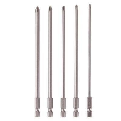 5Pc 150mm Longo Magnético Phillips Cabeça Chave De Fenda Bits 1/4'' Hex Haste Cruz Parafuso Chave De Fenda Bit S2 Liga De Aço