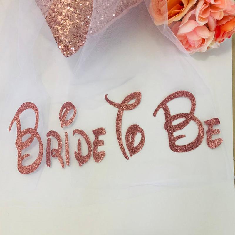 veil With Comb sash Bridal shower wedding engagement Bachelorette hen party Bride To Be decoration gift