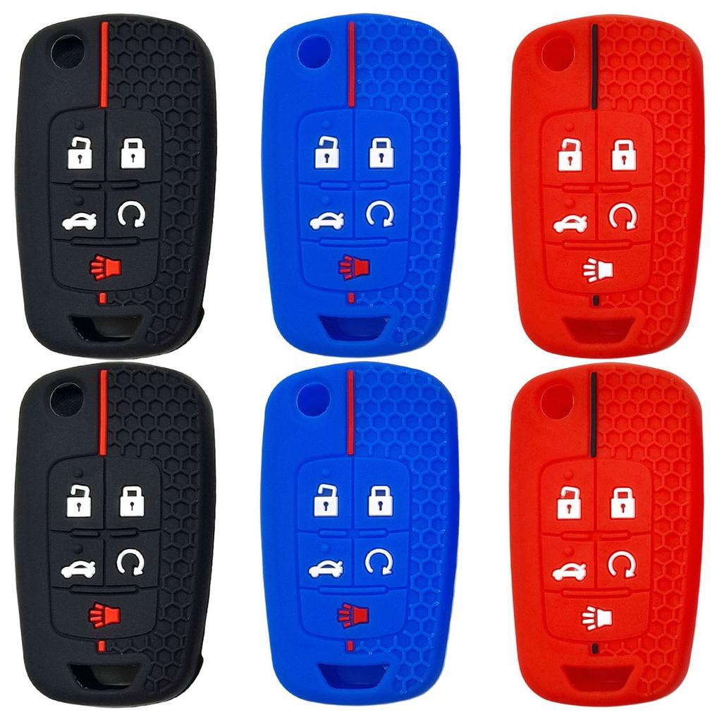 Rubber Car Key Fob Cover Silicone Protector Case For Chevrolet Cruze Equinox Camaro Sonic Flip Remote Keychain Accessories