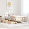 VidaXL Bed Frame with Drawers 100x200 Cm Solid Pine Wood, Slatted Base, Single Bed Frame, Solid Wood Bed Frame, 3301575