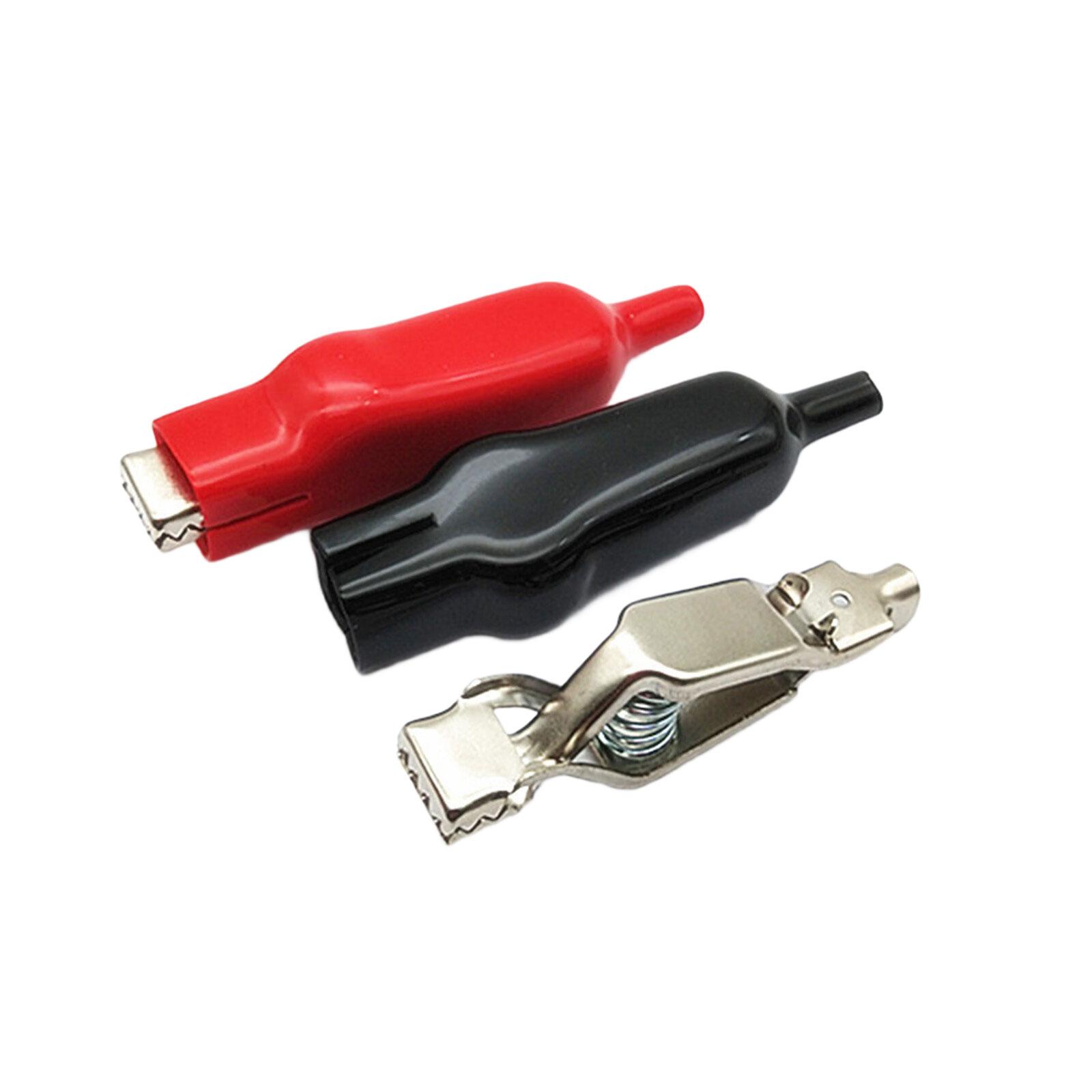 

2Pcs 20A Sheathed Alligator Clamps Experiment Spring Clamp Test Leads Crocodile Electrical Clips Electrical Tool Parts
