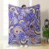 Abstract Floral Paisley Patterns print blanket soft and cozy perfect for the living room bed sofa or a nap,gift