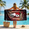 Bournemouth Fußball Strandtuch Weiches Mikrofaser Sommerhandtuch Schnelltrocknendes Saugfähiges Handtuch für Strand Schwimmbad Reisen