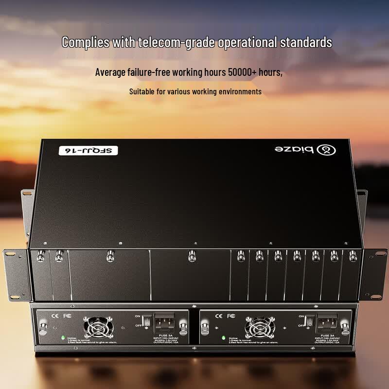 BIAZE 16-Slot Fiber Optic Transceiver Rack