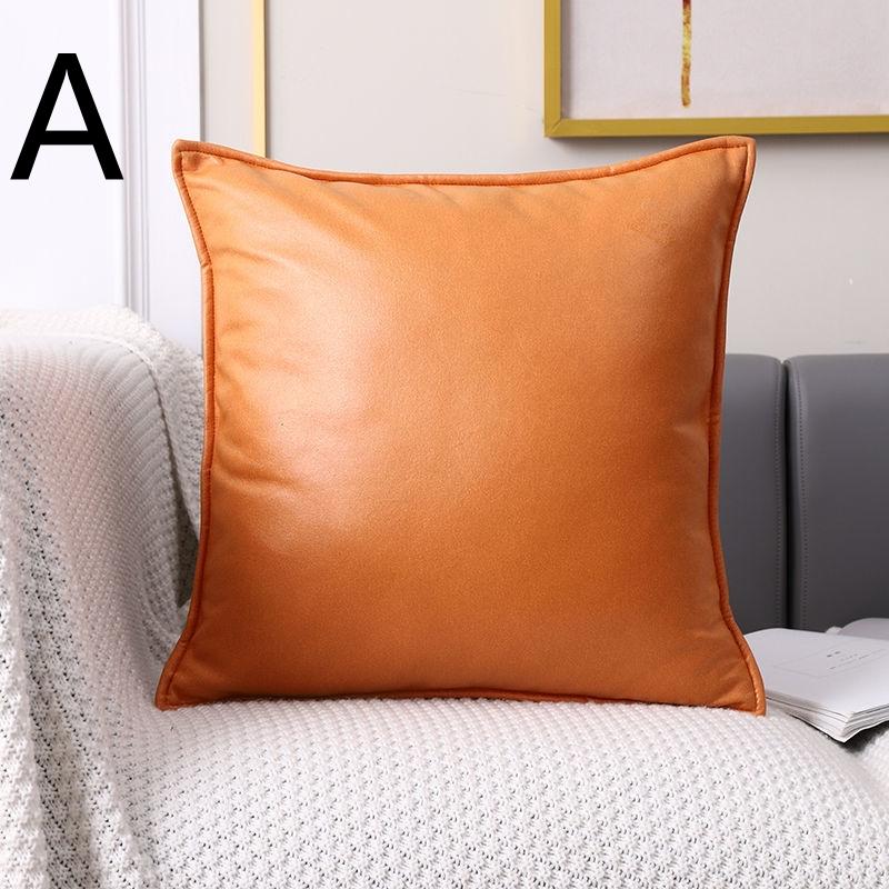 New Solid Color Cushion Cover Candy Color Pillowcase Waterproof Office Sofa Cushion Cover Home Living Room Decoration 45*45 cm