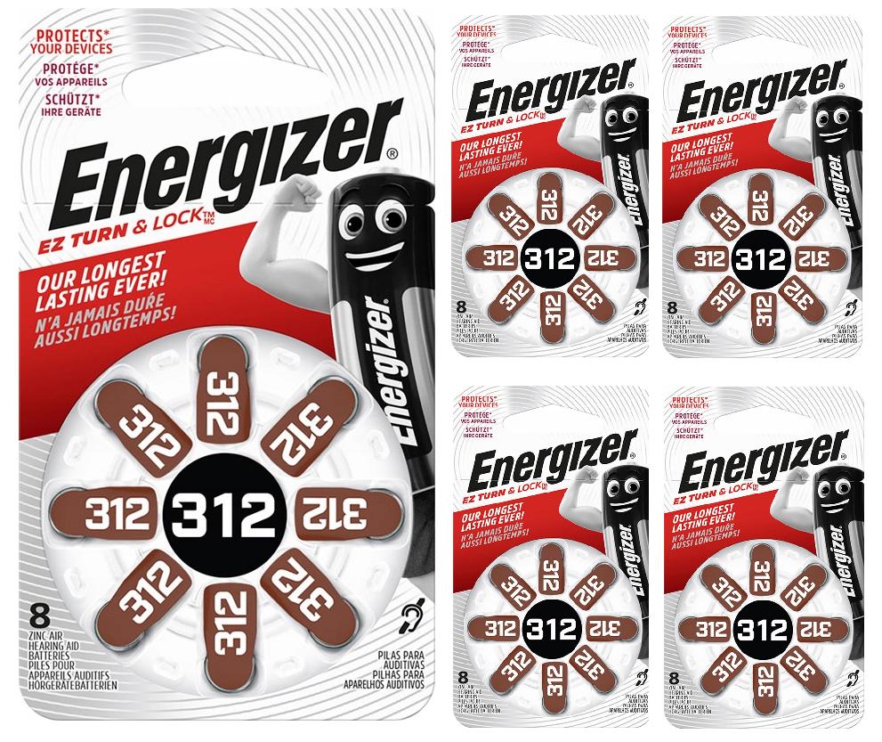 Baterie Do Aparatów Nasłuchowych Energizer Pr312 40Ks