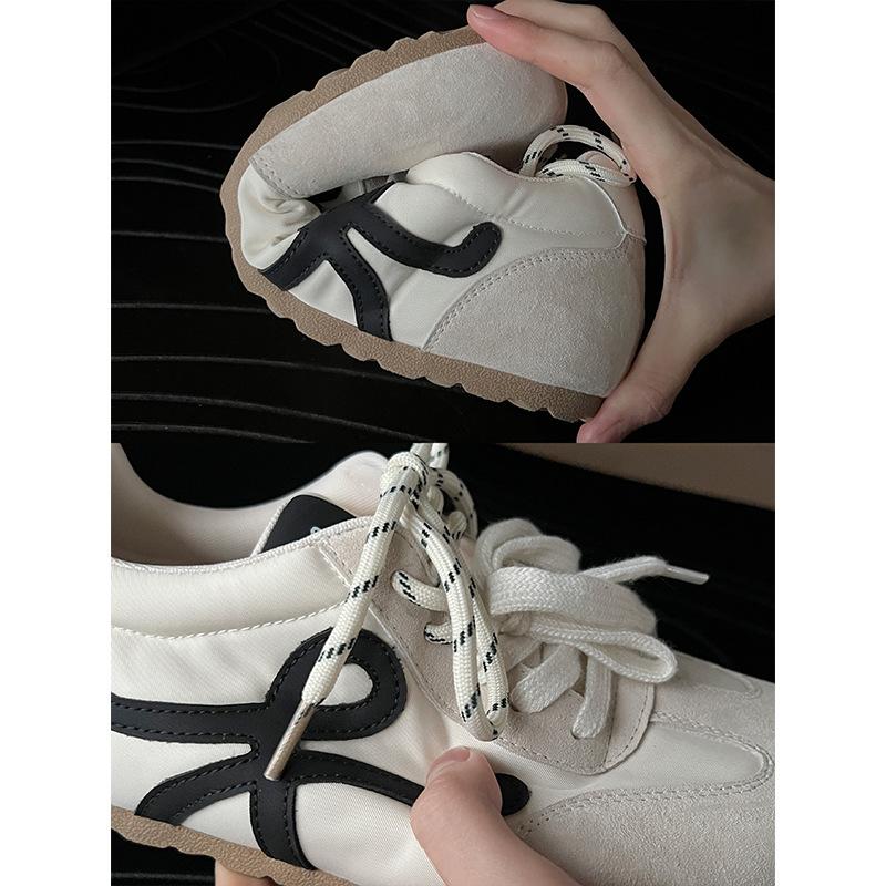 Pigskin Version~ Small Inner Height Increase of 3.5cm Thick-soled Casual Moral Training Forrest Gump Shoes for Women 2025 Summer Breathable Board Sh