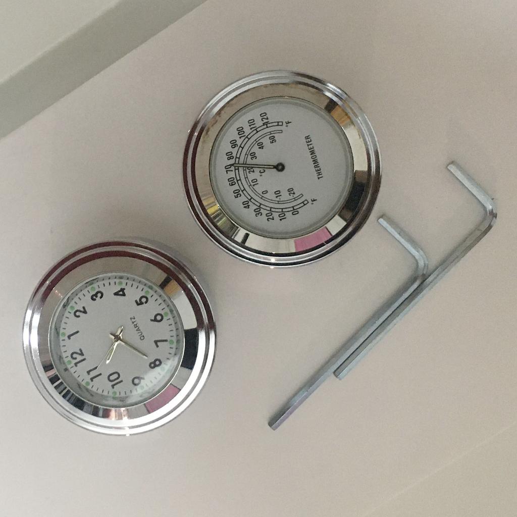 Waterproof Motorcycle Motorbike Clock Or Thermometer Thermo Fit For 7/8" or 1" Handle Bar Harley Honda Yamaha Suzuki Kawasaki