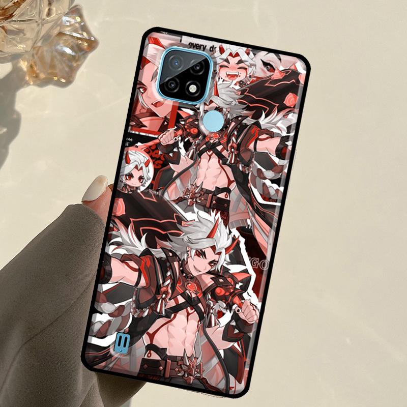 Genshin Impact Arataki Itto For Realme C67 C75 C61 C55 C53 C51 C21Y C25S GT 6 6T 5 GT7 Pro 10 11 12 13 14 Pro Plus Case