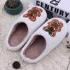 Yale Tuo Winter Cartoon Gingerbread Minnie Mickey Non-slip Plush Cotton Slippers