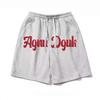 Casual Letter Printed Drawstring Sports Shorts Men's Summer New Casual Pants