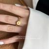 Different Round Female Avatar Golden Titanium Steel Trendy Ring