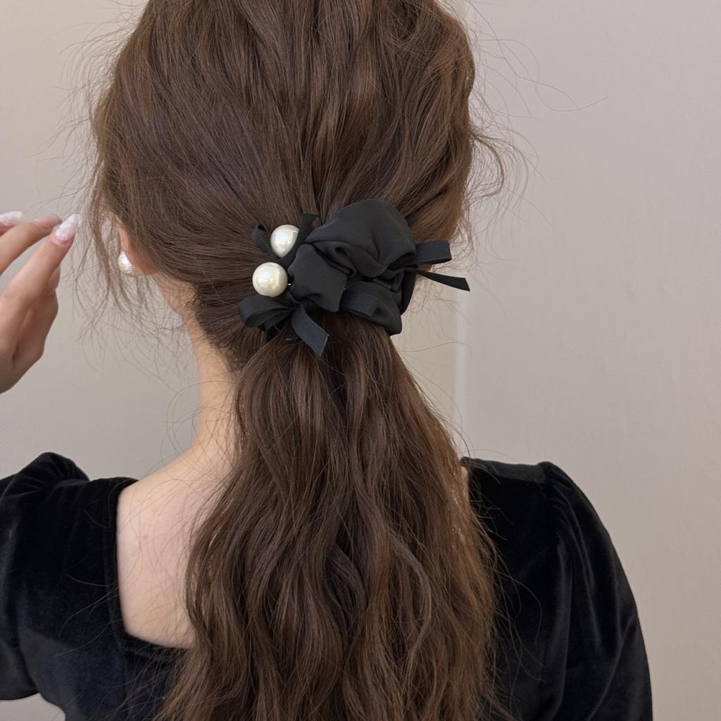Elastic hair bands accessories for girl women korean large scrunchies rubber ties leading fashion adults kpop Yoga popular pearl