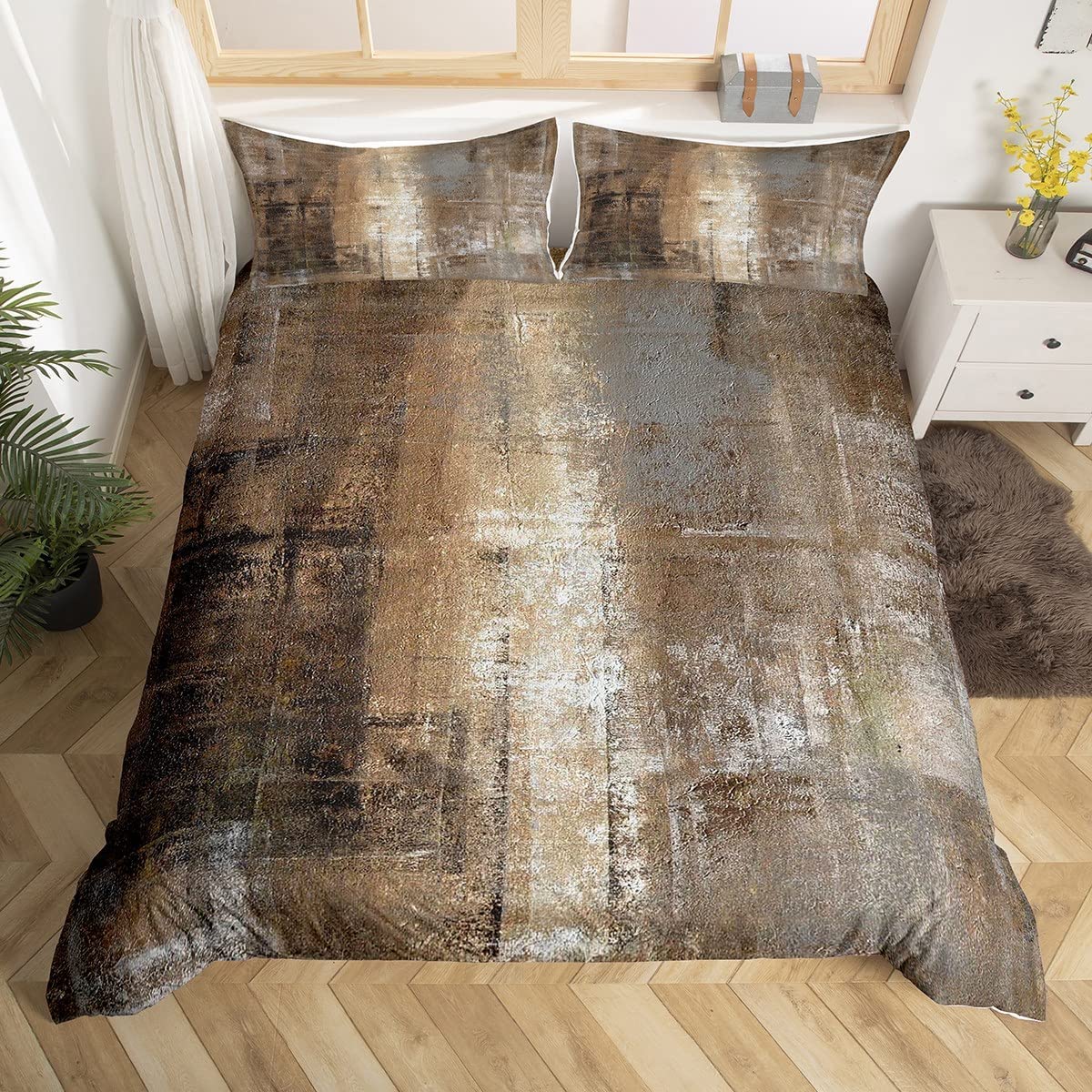 

Пододеяльник Ombre для детей, мальчиков и девочек, комплект постельного белья с красочной масляной живописью размера King, чехол для одеяла с наволочкой в виде абстрактного искусства EU single(135x200cm)