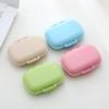 Travel Mini Pill Box Portable 8 Grids Pills Organizer Case Wheat Sealed Weekly Medicine Medicine Organizer Pills