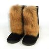 2025 Mao Mao boots children winter thick-soled high-heeled warm-fitting medium tube snow boots boots wear high-top fox hair