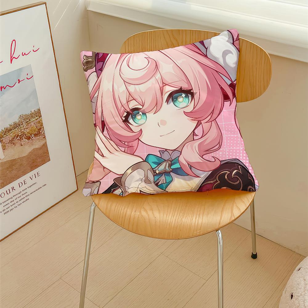 Game Hyacine Game Honkai Star Rail Cushion Cover Pillow Cover Decoration Room Home Sofa Living Office Car Nordic Simplicity