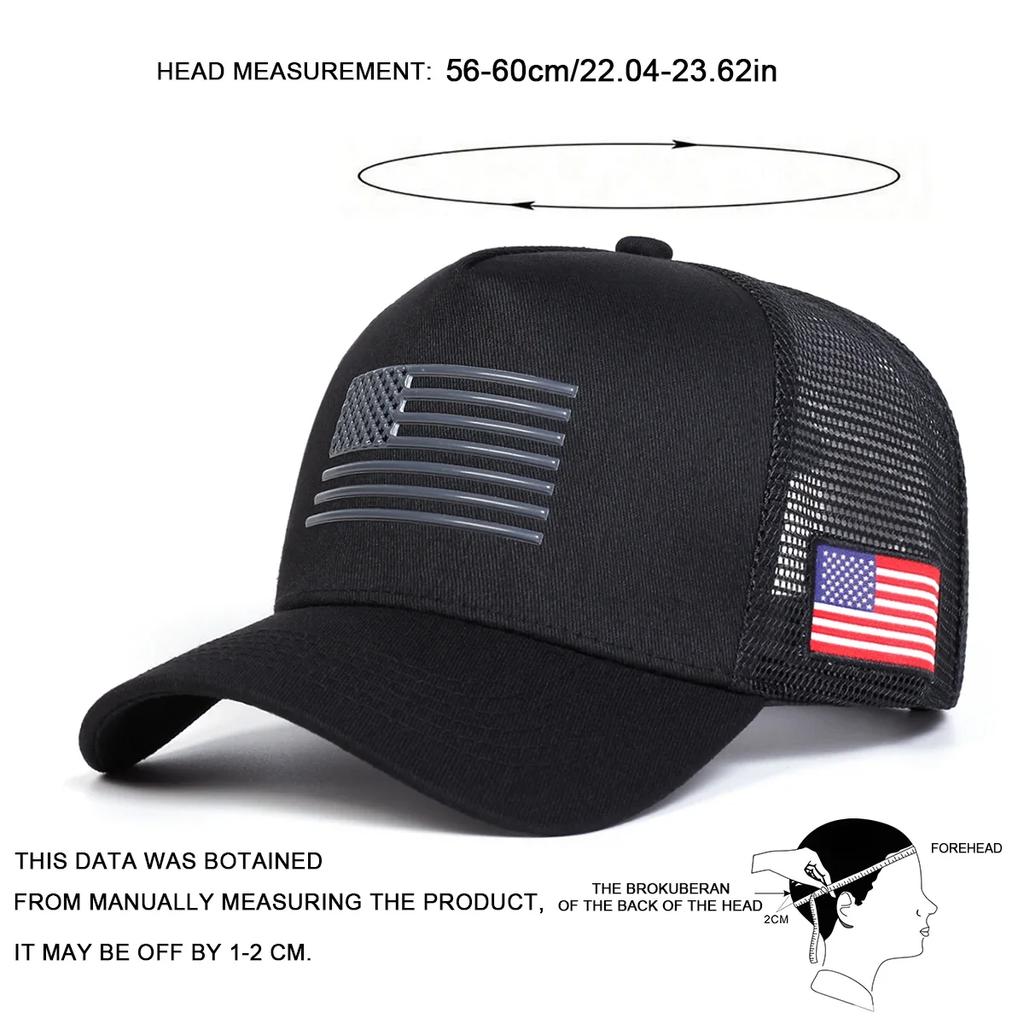 Net Baseball Stitching Embroidered Flag American Neutral Gender Women Men For Caps Spring And Summer Outdoor Adjustable Casual Hats Sunscreen Hat