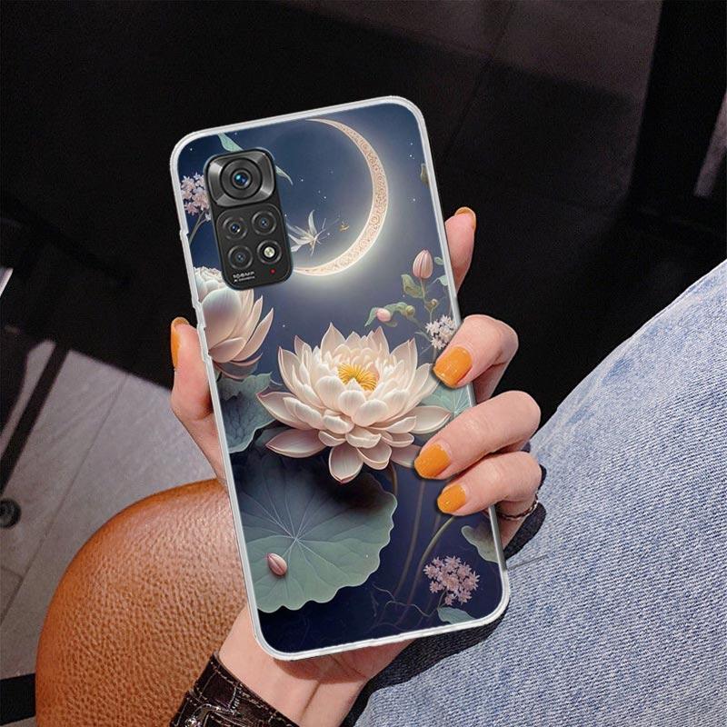 Lotus Blue White Flowers Phnoe Case for Phnoe Case for Xiaomi Redmi Note 15 14 14S 13 Pro Plus 12 12S 11S 11E 10S 10 11T 5G Uniq