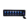 Marine Boat Rocker Switch Panel 8 Gang LED Rocker Switch Panel Kit 12V/24V Circuit Breaker Dual USB Slots light Battery Switches5