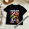 Kids Roblox Summer Print TShirt Colorful Graphic Tee for Gaming Fans Fashionable and Comfortable and Comfortable Childrens Top
