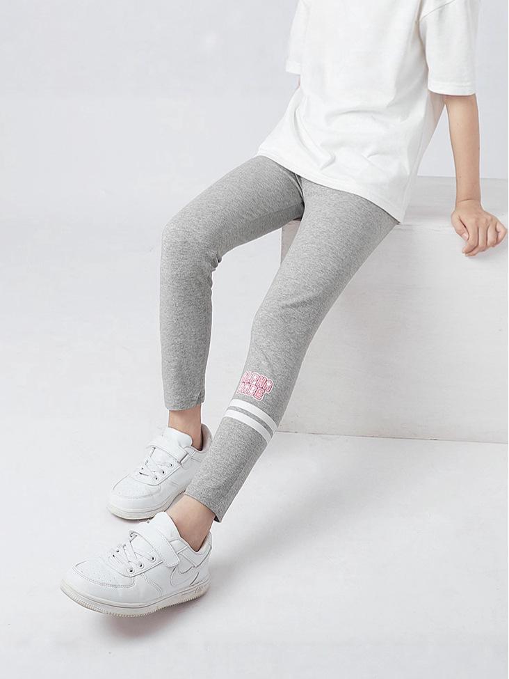 Korean Style Girls' Printed Leggings - Shark Print Tight Pants for Spring & Autumn