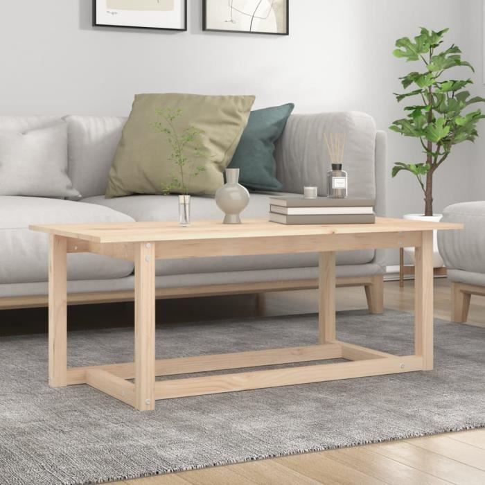 VidaXL Table basse 110x55x45 cm Bois massif de pin 822167