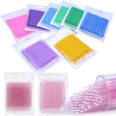100 ks štěteček na čištění řas Prodlužování řas Mikro vatový tampón Individuální řasy Mikrokartáček Beauty Makeup Clean Remover Tools