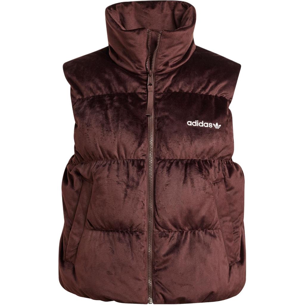 Adidas Originals Regen FW24 Velvet Down Vest Women Vests Dark-Gray Brown IW8388