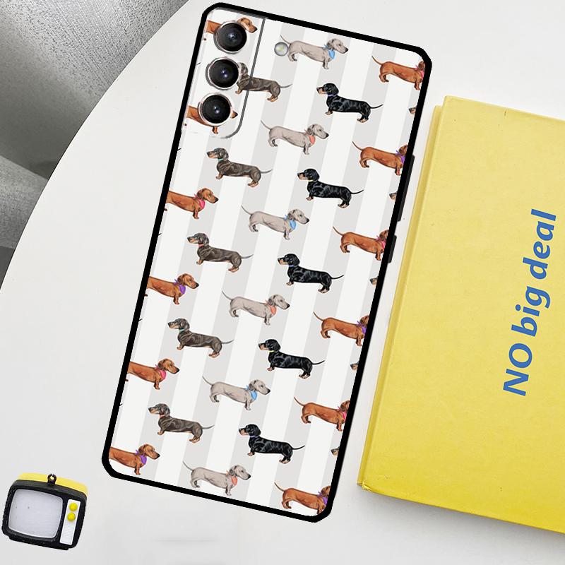Cute Dachshund Dog Hot Phone Case For Samsung Galaxy S25 S26 Ultra S20 S21 S22 S23 Plus S24 Ultra S10 S25 FE Cover