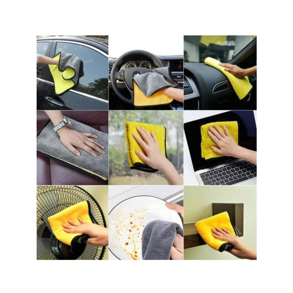 30X30cm 30X60cm Microfiber Car Cleaning Towels Soft Quick Drying for Windows Mirrors Wiping Rags Double Layer Wash Cloth