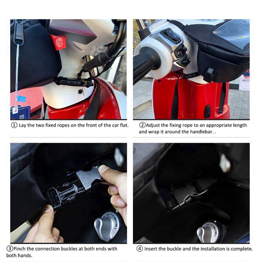 Motorcycle Handlebar Bag Storage Bag Mobile Phone Charger Waist Bag Black