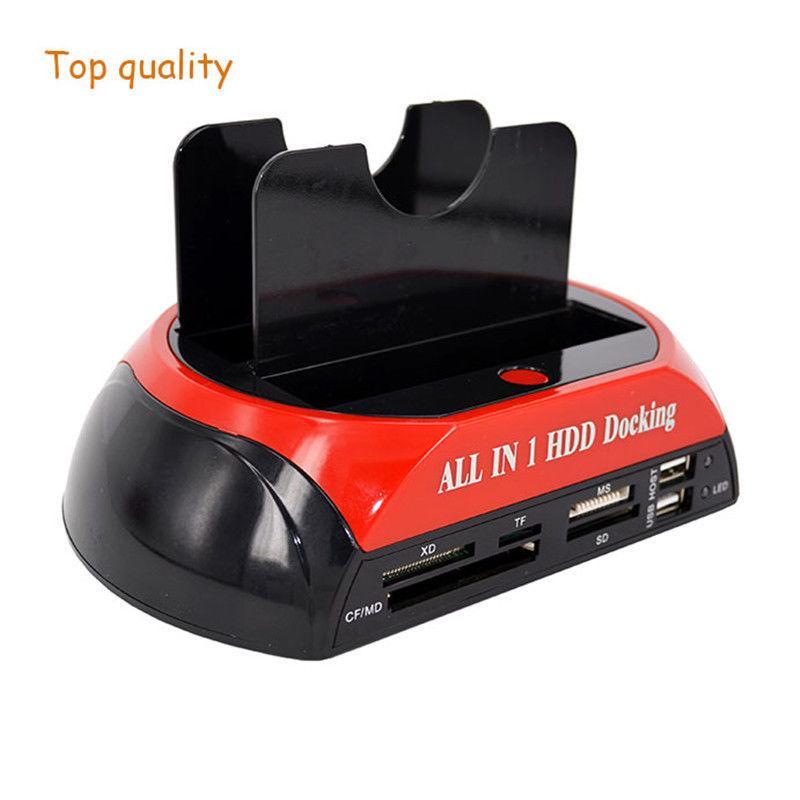 Dual Slots for 2.5/3.5 IDE and SATA I/II/III HDD SSD with Card Reader and USB 3.0 Hub Compatible with Windows 2000 All in One Hard Drive Docking Station XP/Vista Etc Dual Slots for 2.5/3.5 IDE and SATA I/II/III HDD SSD with Card Reader and USB 3.0 Hub Compatible with Windows 2000 All in One Hard Drive Docking Station XP/Vista Etc