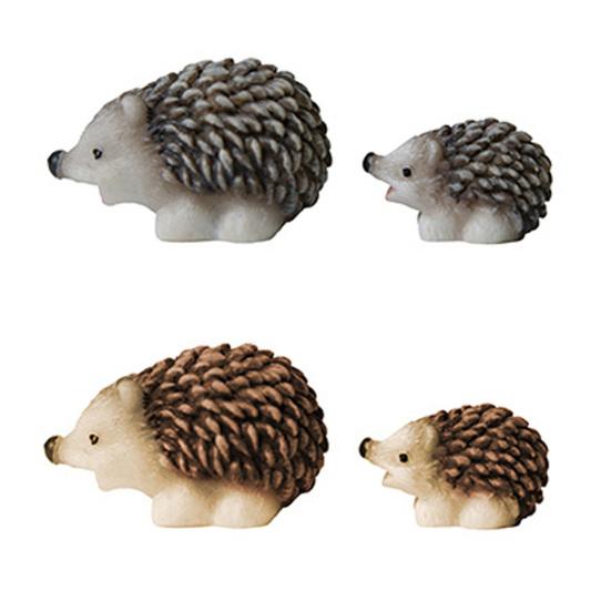 Mini Hedgehog Resin Figurine Miniature Animal Figures Cake Topper Decoration Tiny Hedgehog Ornaments for DIY Fairy Garden Moss Landscape Home Decor